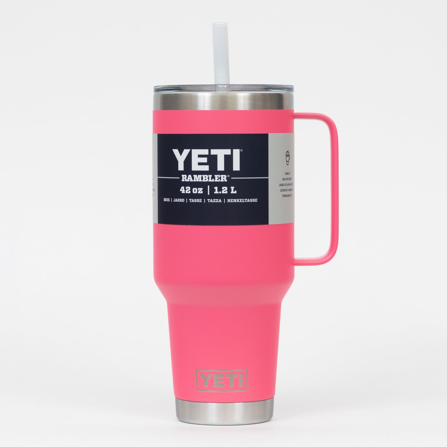 YETI Rambler 42 oz (1242ml) Straw Drinking Cup in PINK