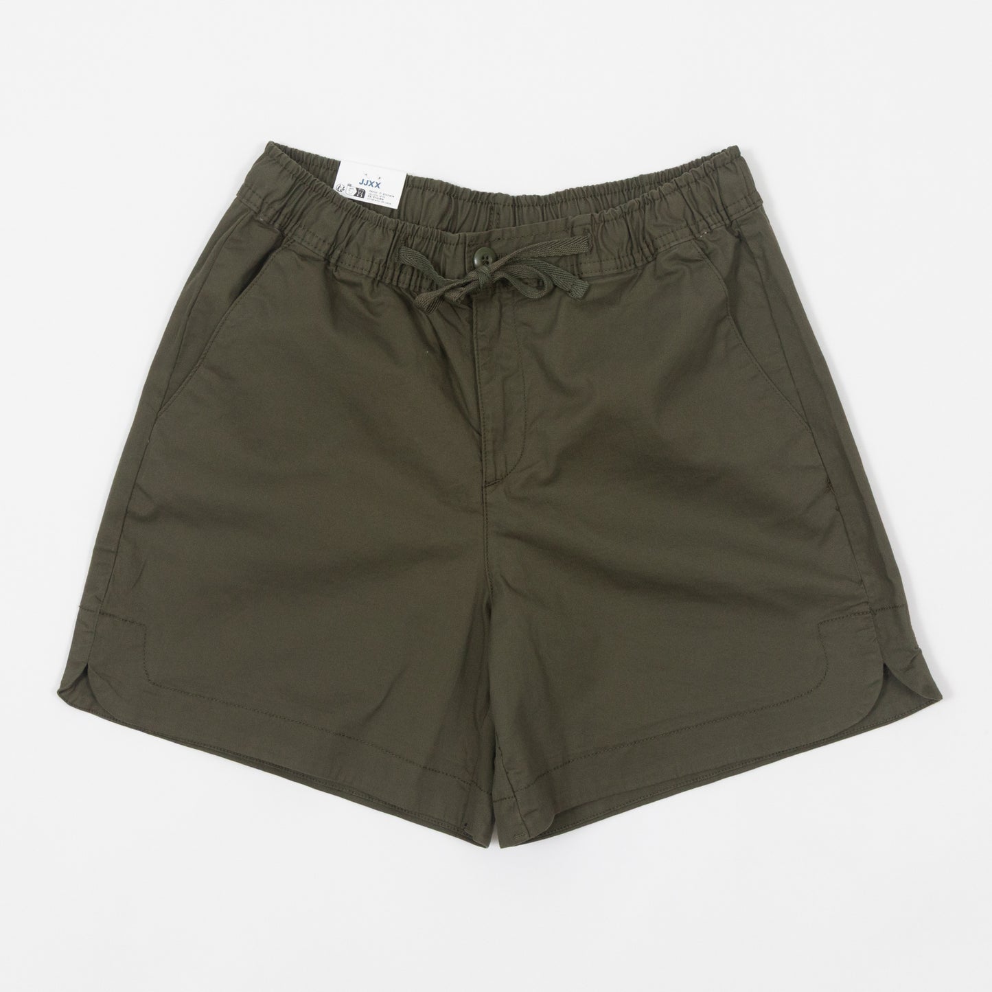 jjxx relaxed casual fit green shorts front view