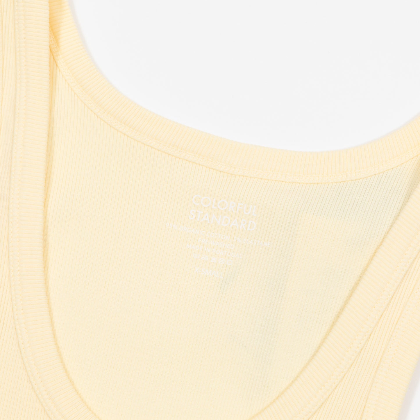Womens COLORFUL STANDARD Rib Tank Top in YELLOW