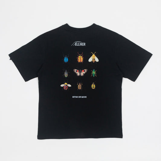 ELLIKER Rill Bug Print T-Shirt in BLACK