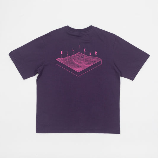 ELLIKER Rill Hill Print T-Shirt in PURPLE
