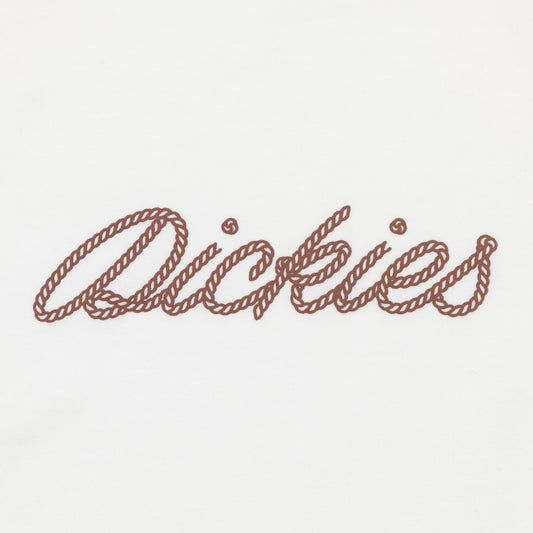Womens DICKIES Rope T-Shirt in WHITE & BROWN