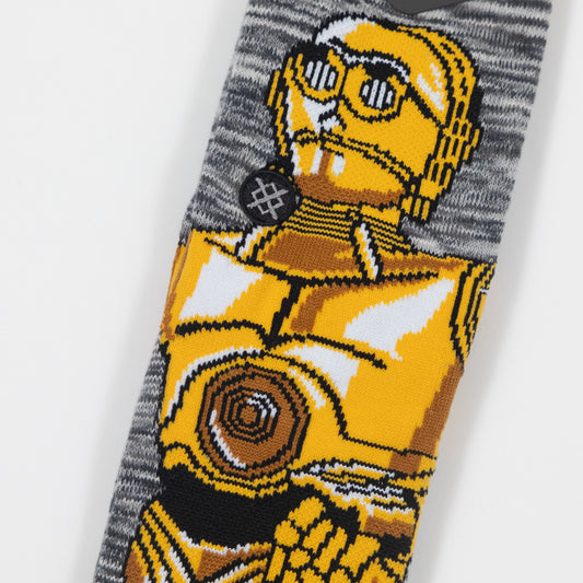 STANCE X STAR WARS C3PO Crew Socks in GOLD