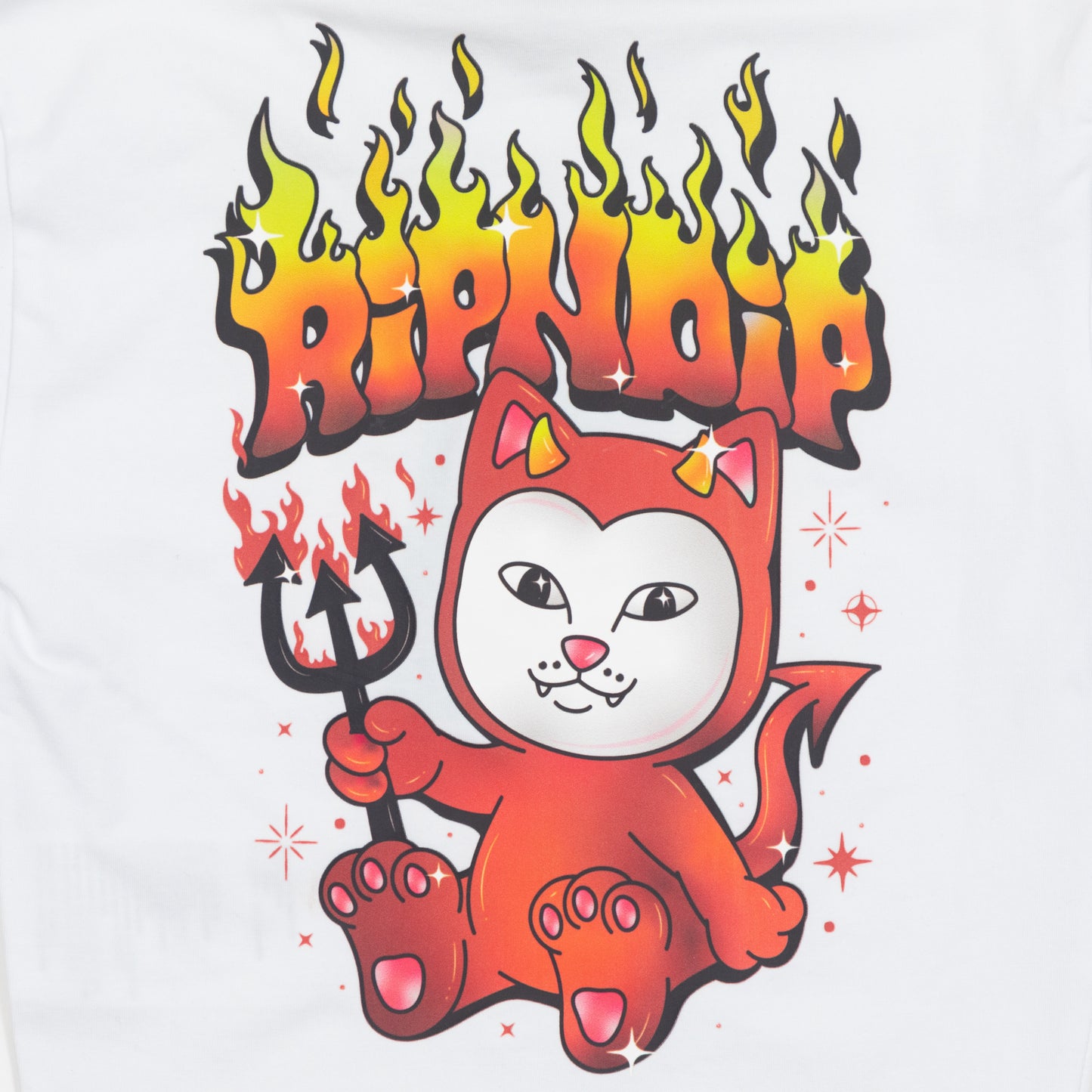 Womens RIPNDIP Scary Cute Cropped T-Shirt in WHITE