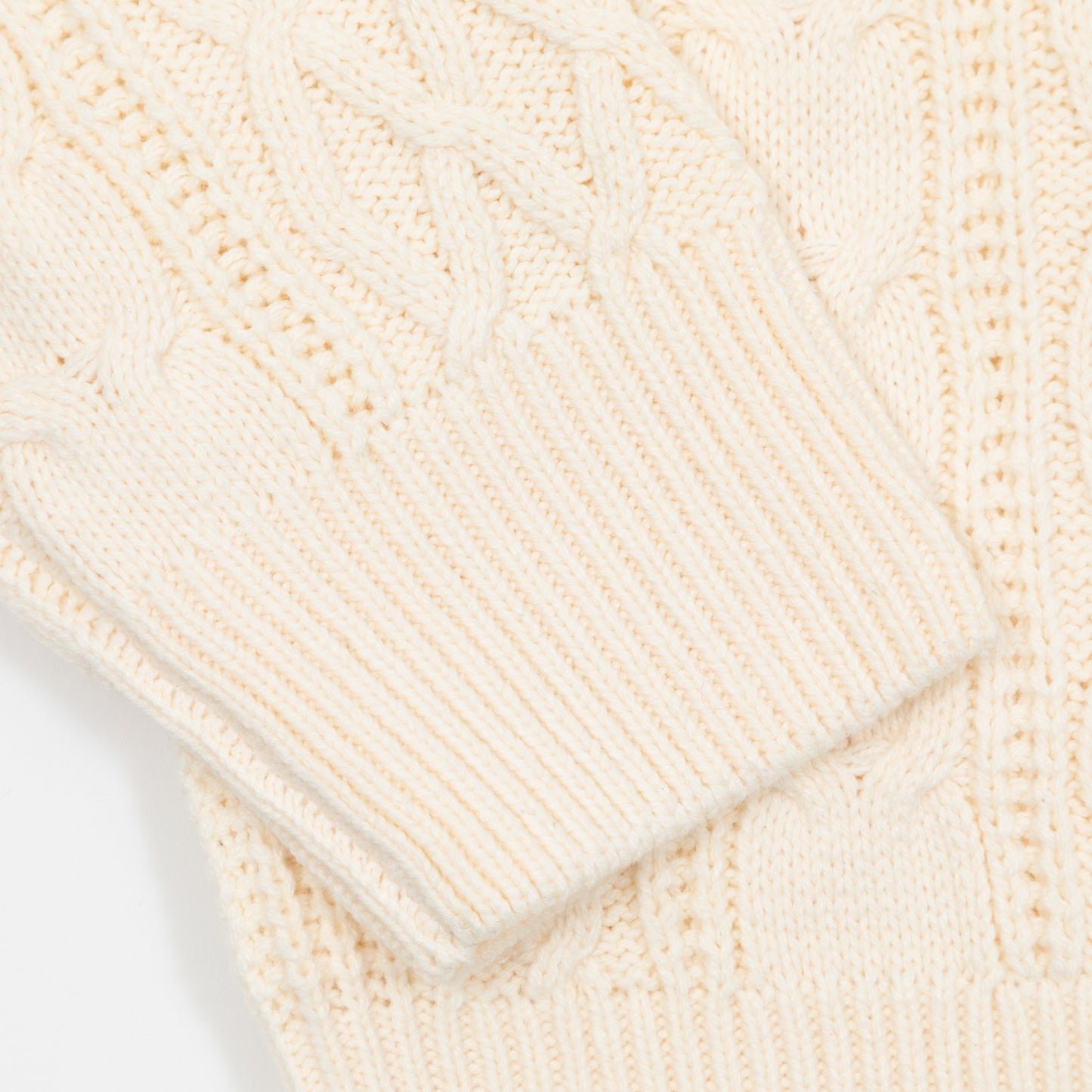 DICKIES Script Cable Knit Sweatshirt in CREAM