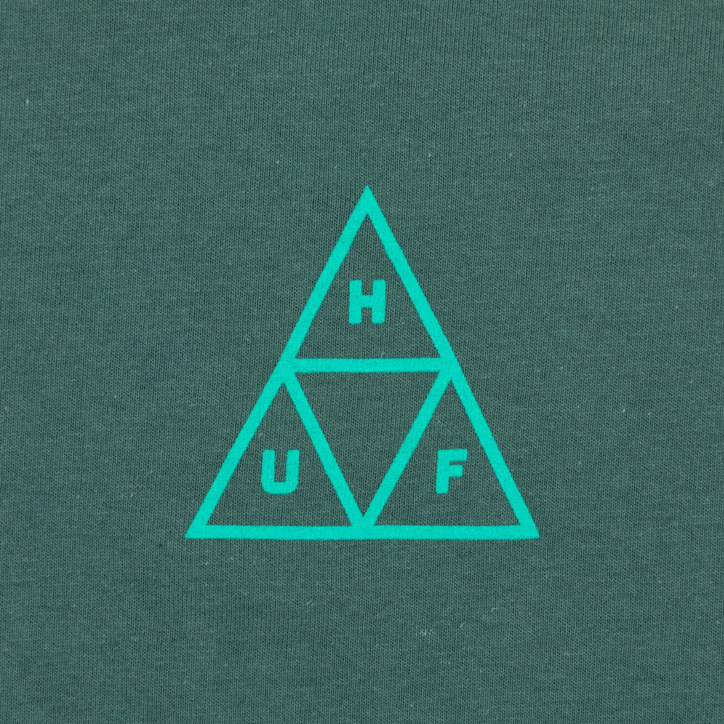 HUF Triple Triangle Logo Long Sleeve T-Shirt in GREEN