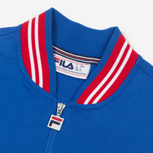 FILA Settanta Baseball Jacket in RED & BLUE