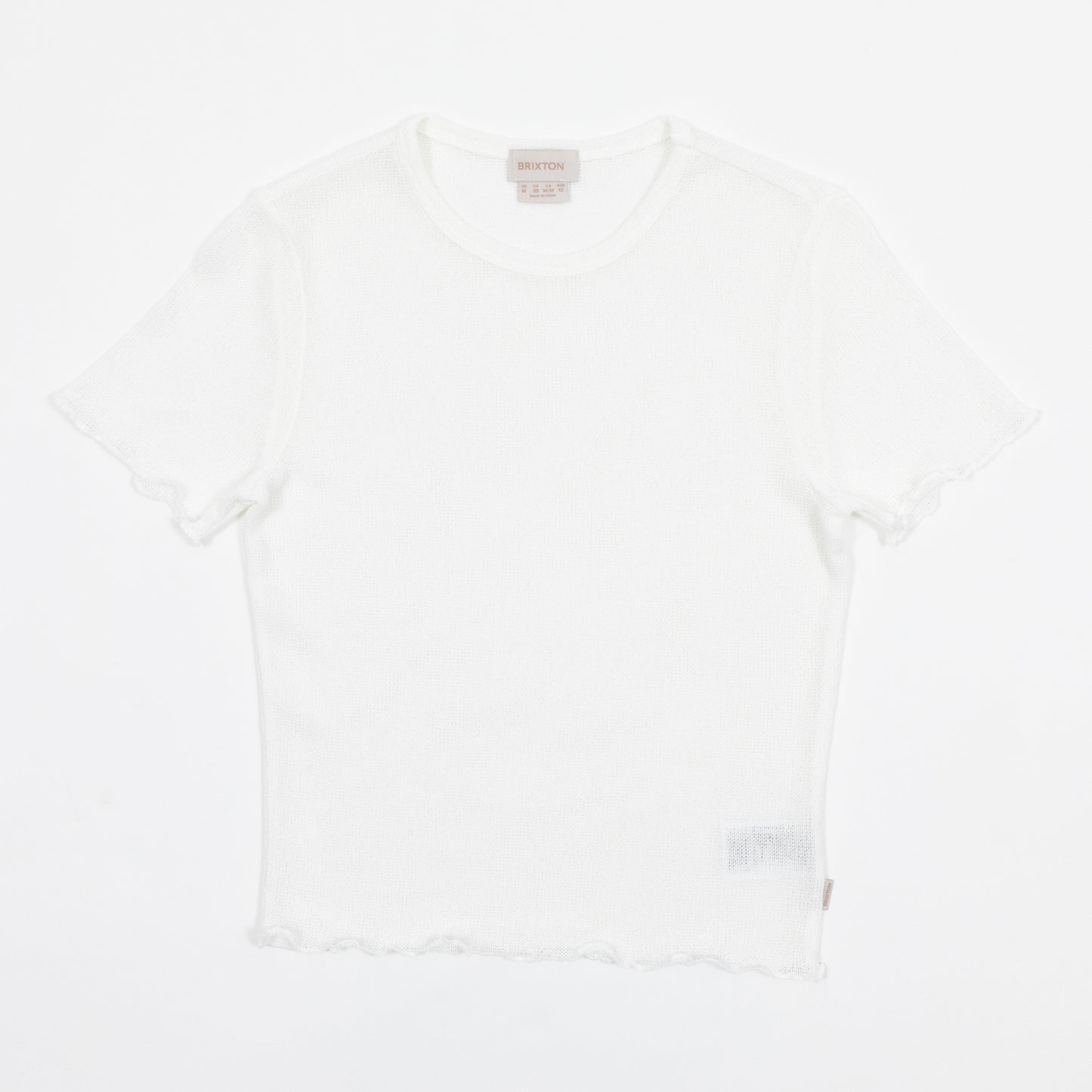 Womens BRIXTON Sheer Knit Top in CREAM