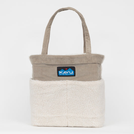 KAVU Sherpa Tote Shoulder Bag in CREAM