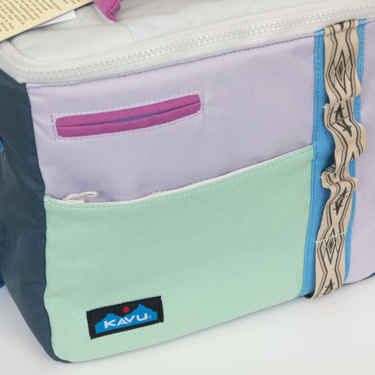 KAVU Snack Sack Cooler Bag in BLUE & PURPLE