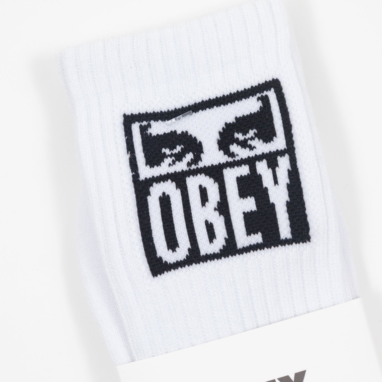 OBEY Eyes Icon Socks in WHITE