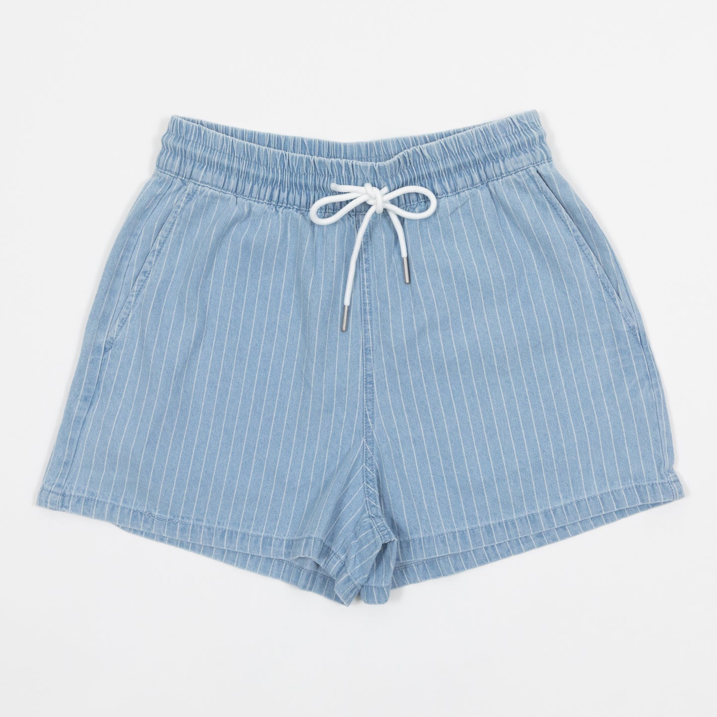 Womens NOISY MAY Stripe Shorts in BLUE