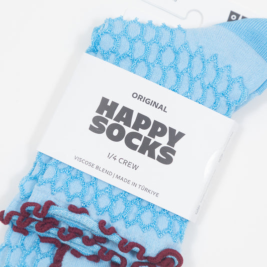 HAPPY SOCKS Structure Slinky Mini Crew Socks in BLUE