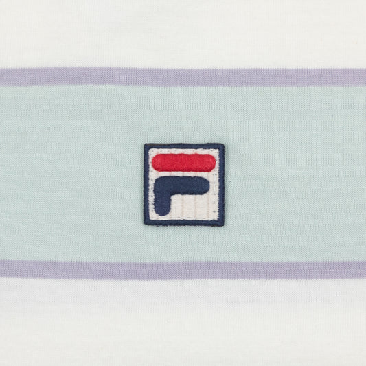 FILA Tarn Dye Stripe Polo in GREEN, WHITE & PURPLE
