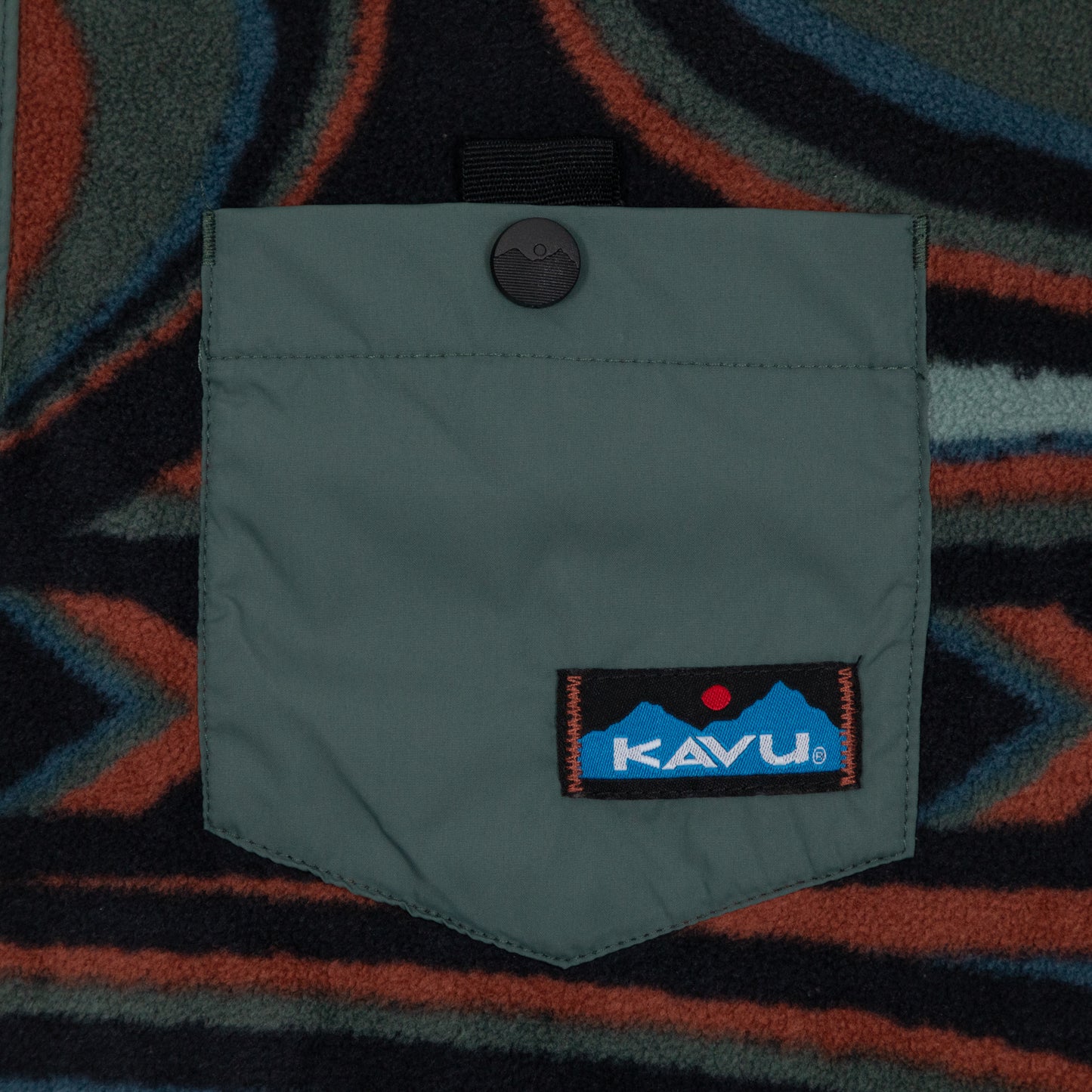 KAVU Teannaway River Fleece in BLUE & ORANGE