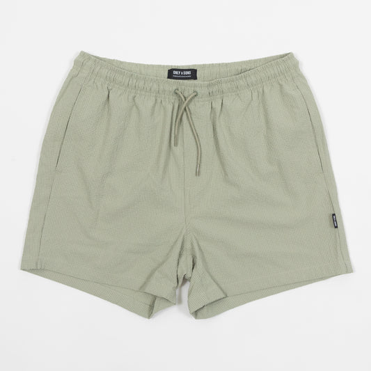 ONLY & SONS Textured Swim Shorts in LIGHT GREEN