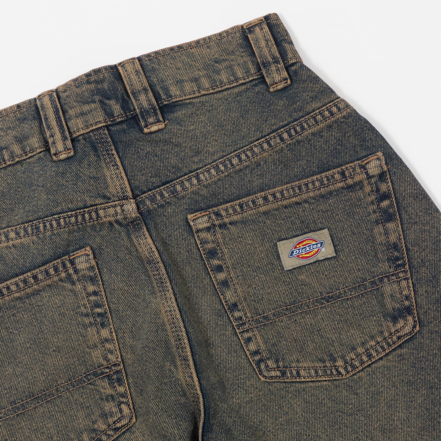 Womens DICKIES Thomasville Denim Pant in YELLOW FADE INDIGO