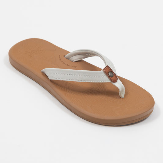 Womens REEF Tides Flip Flops in WHITE