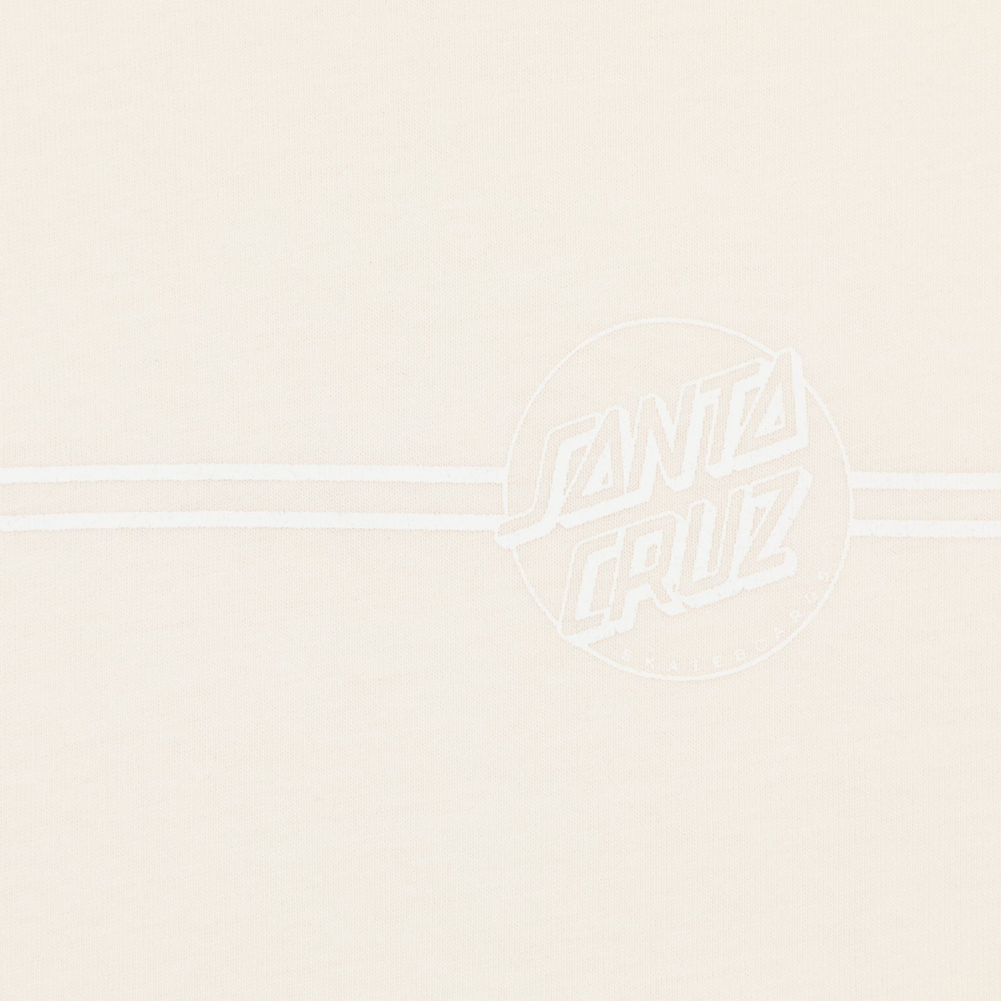SANTA CRUZ Tonal Opus Dot Stripe T-Shirt in CREAM