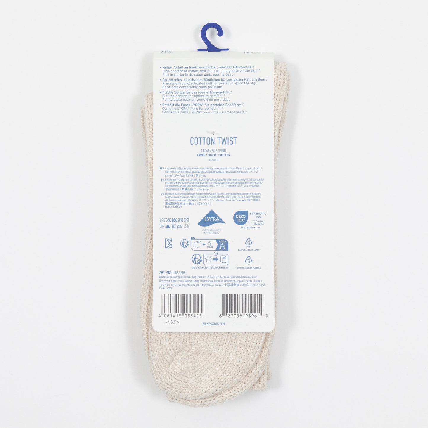 BIRKENSTOCK Twist Thick Socks in CREAM