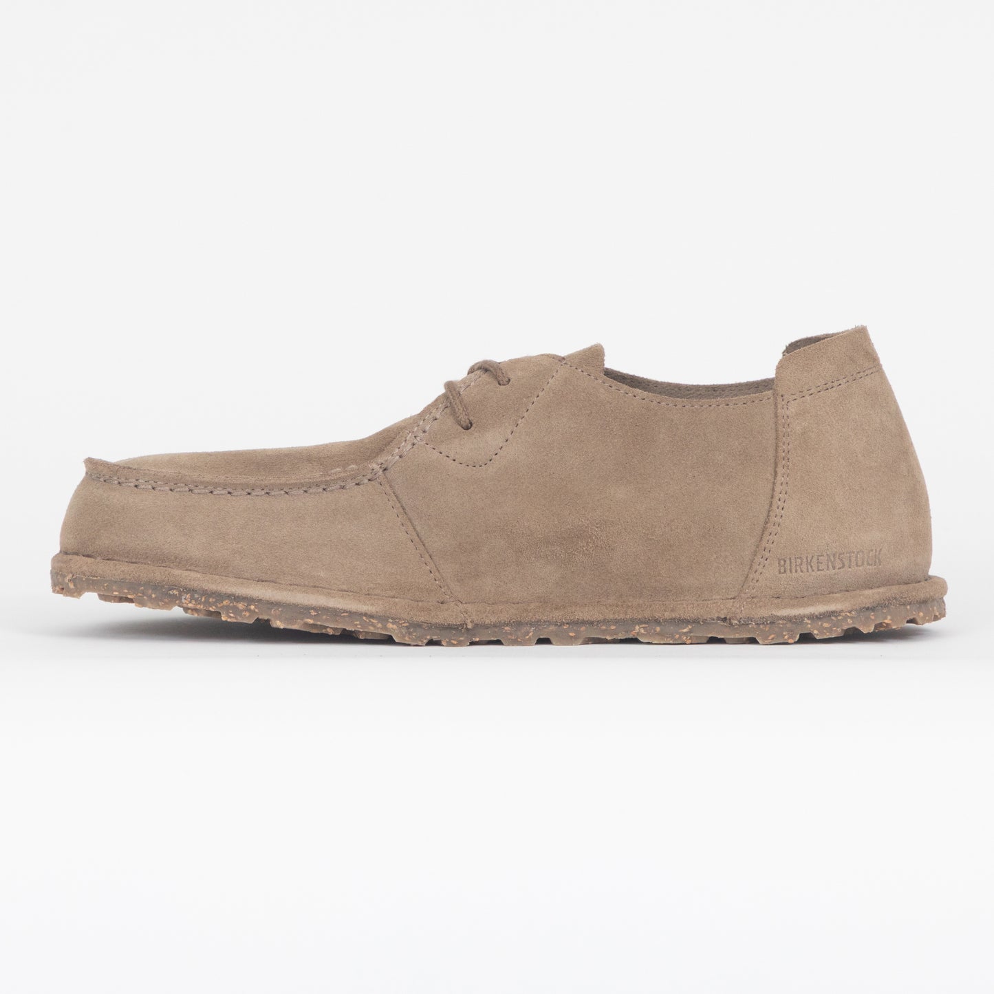 BIRKENSTOCK Utti Lace Suede Leather Shoes in GRAY TAUPE