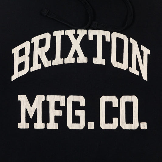 BRIXTON Varsity Broken Hoodie in BLACK