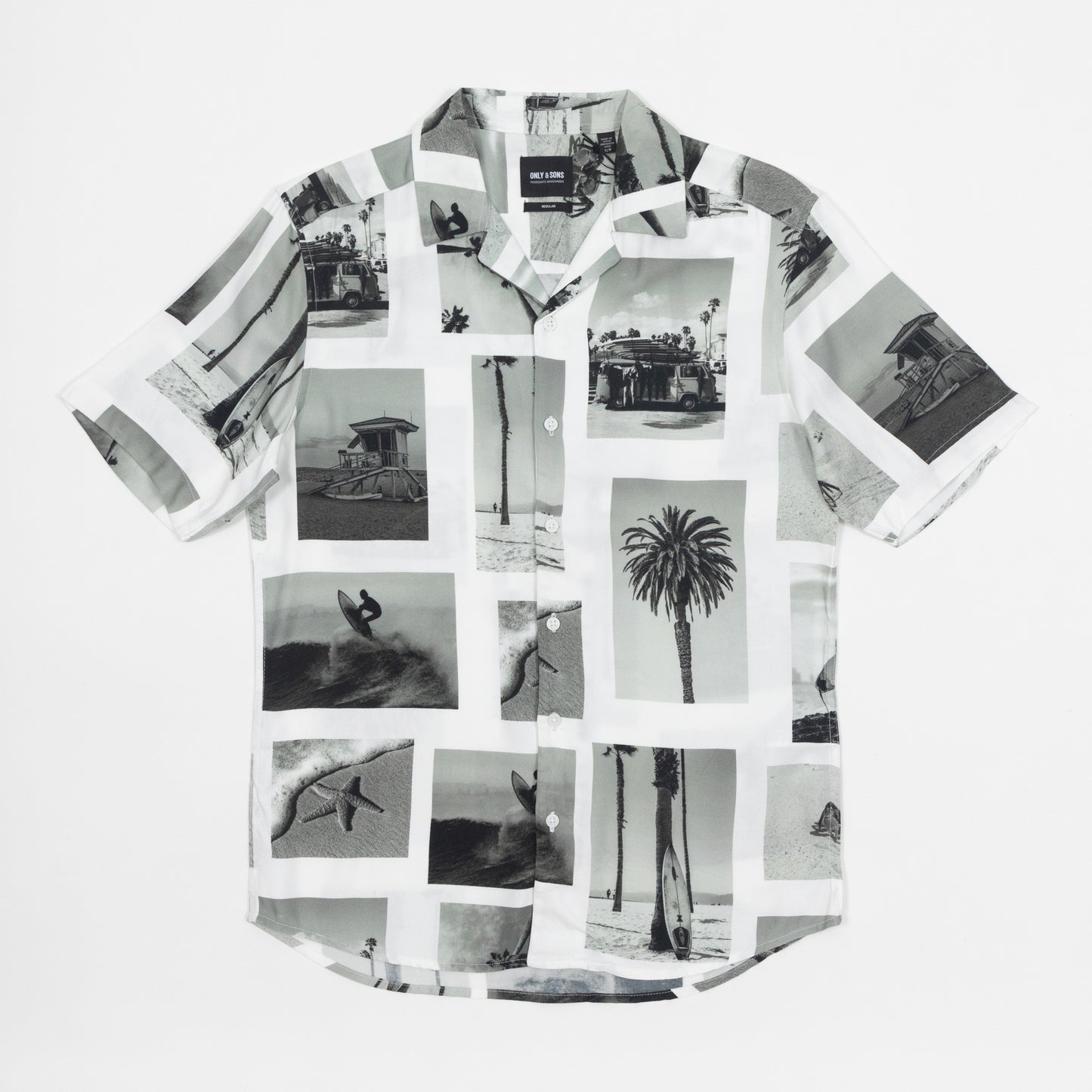 ONLY & SONS Viscose Shirt in WHITE