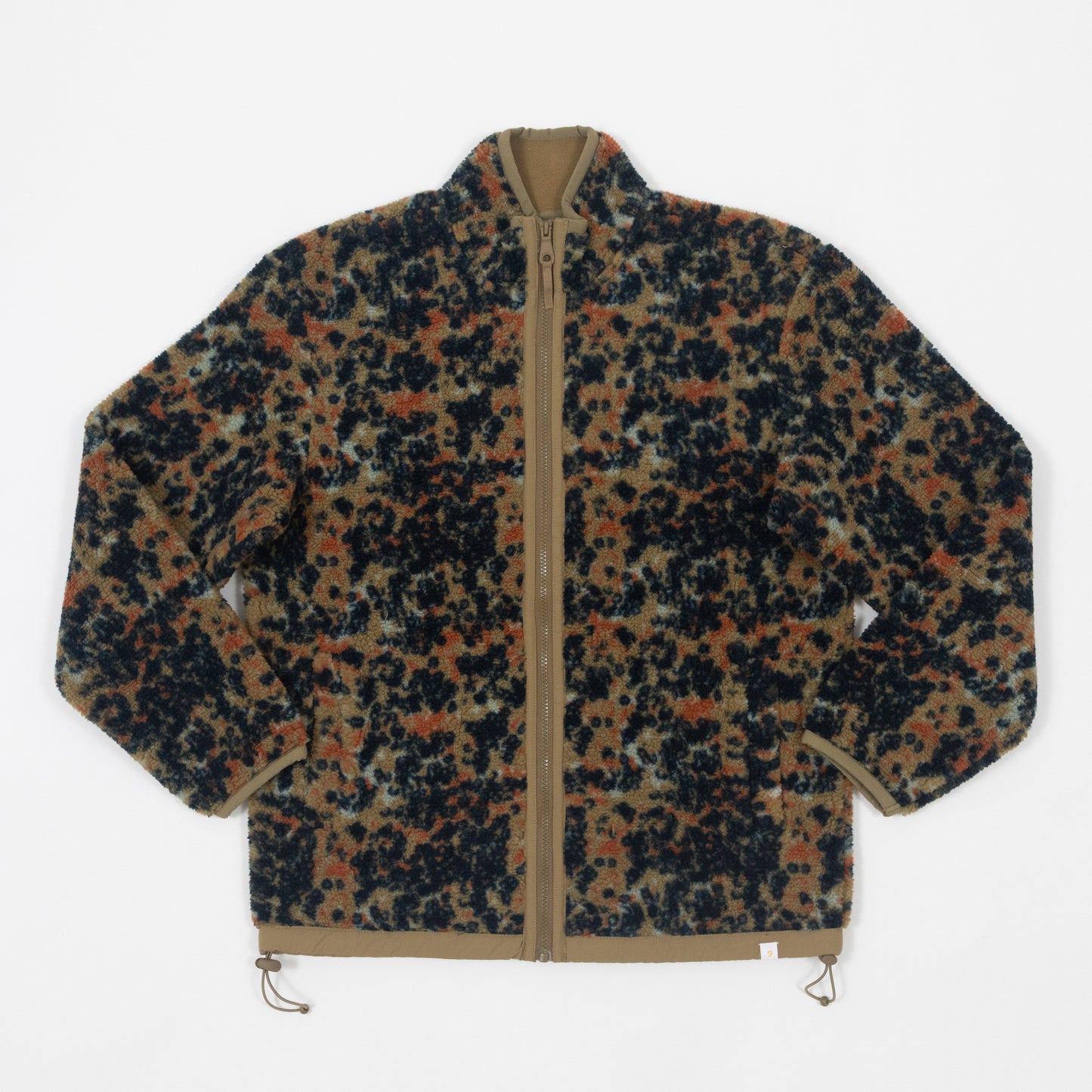 FARAH Crown Camo Fleece in GREEN MULTI