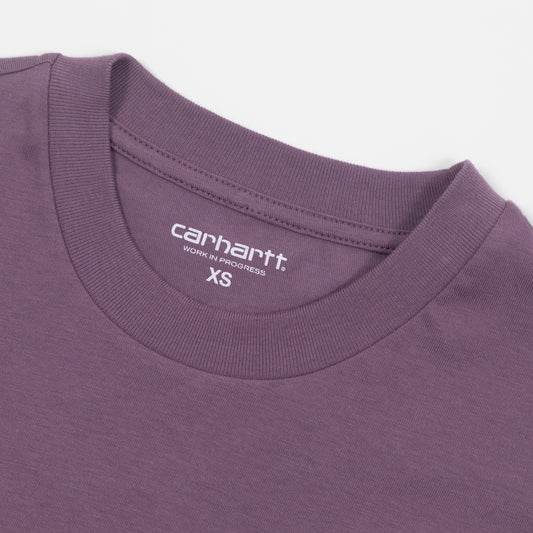 Womens CARHARTT WIP Pocket T-Shirt in PURPLE