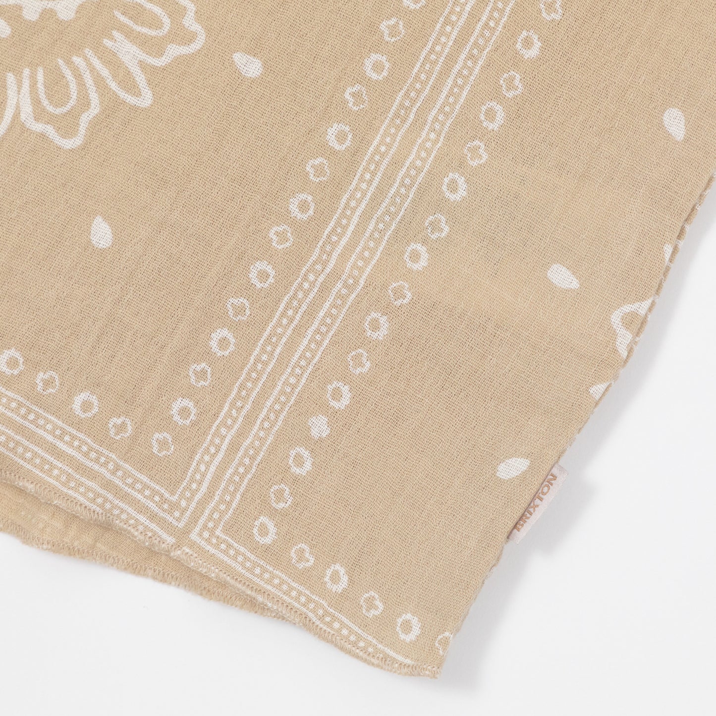 womens brixton bandana pattern tie top close up