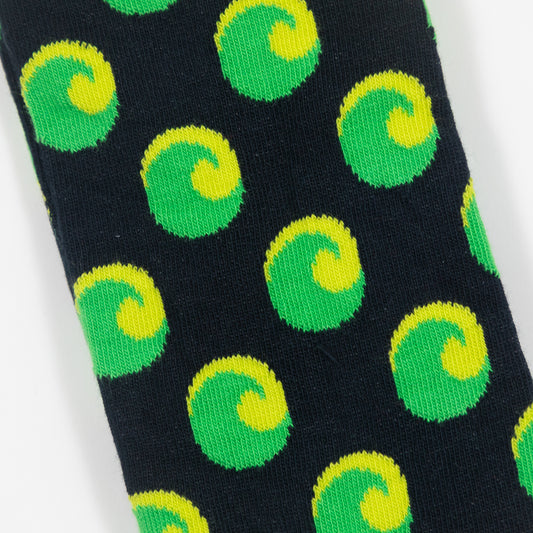 HAPPY SOCKS Wave Big Dot Socks in NAVY & GREEN