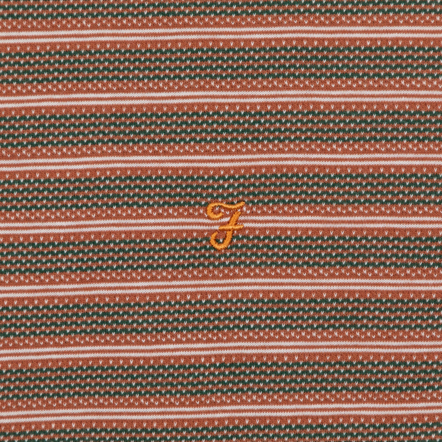 FARAH Wilmot Stripe T-Shirt in BROWN