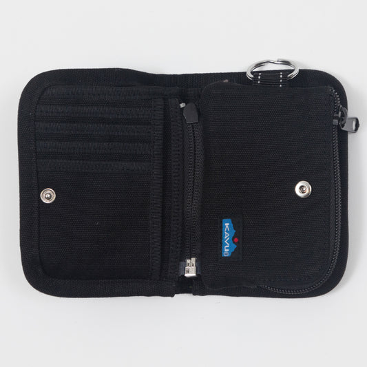 KAVU Zippy Bi-fold Wallet in BLACK