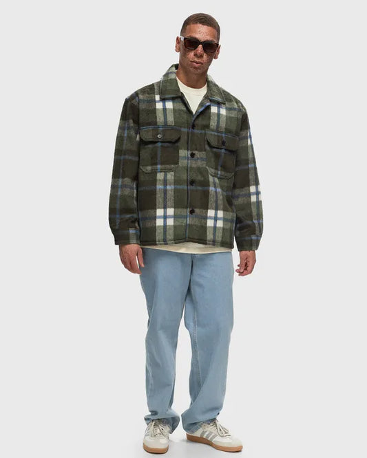 OBEY Stanton Shirt Jacket in GREEN