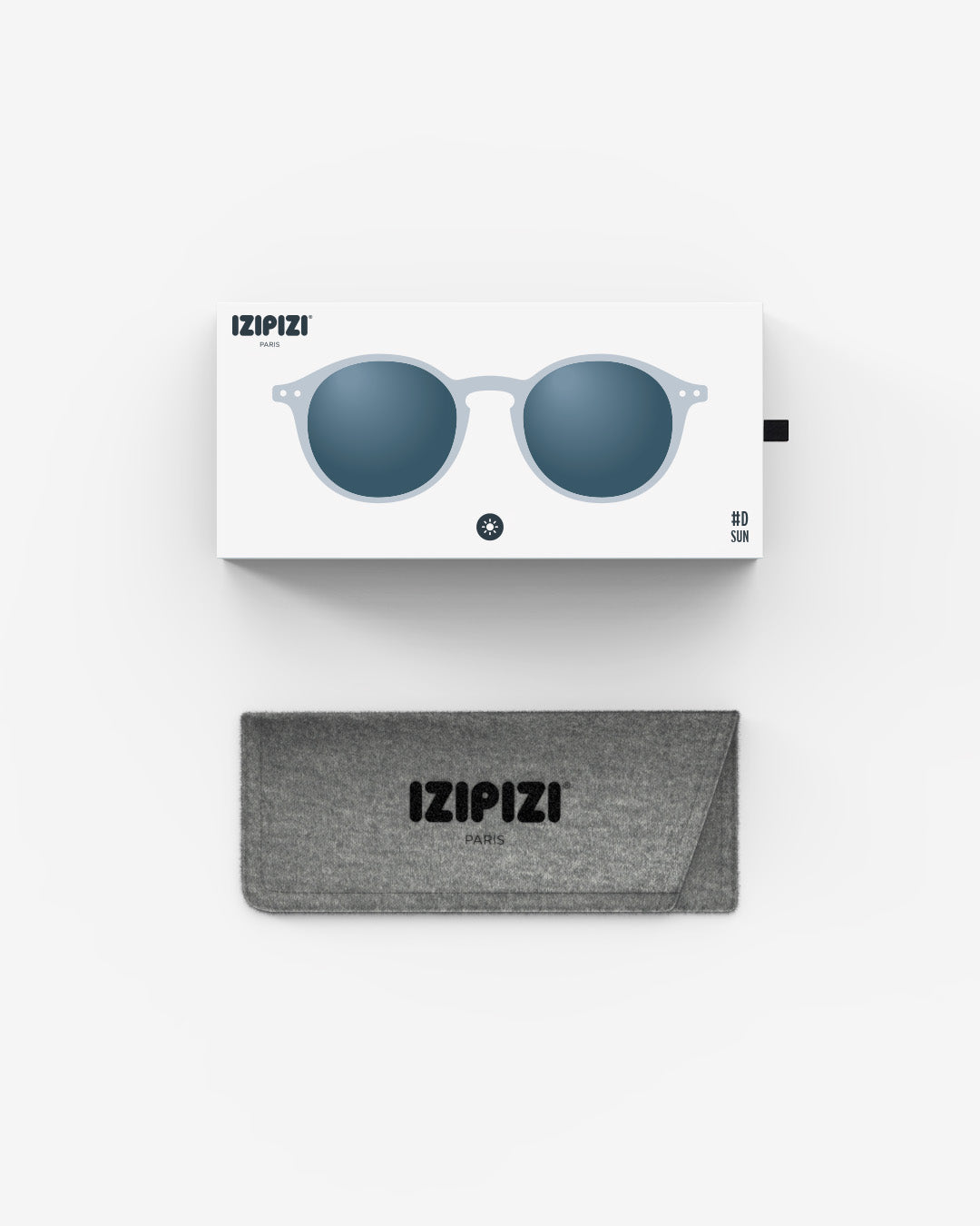 IZIPIZI #D The Iconic Round Sunglasses in FROZEN BLUE