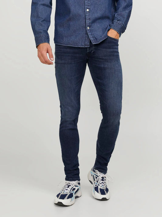 JACK & JONES Glenn Original 812 Slim Fit Jeans in DARK BLUE DENIM