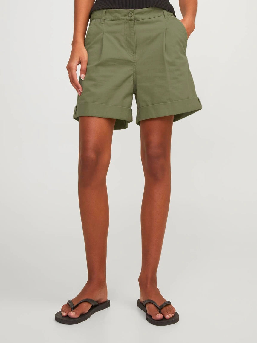 Womens JJXX Maddy Canvas Shorts in GREEN