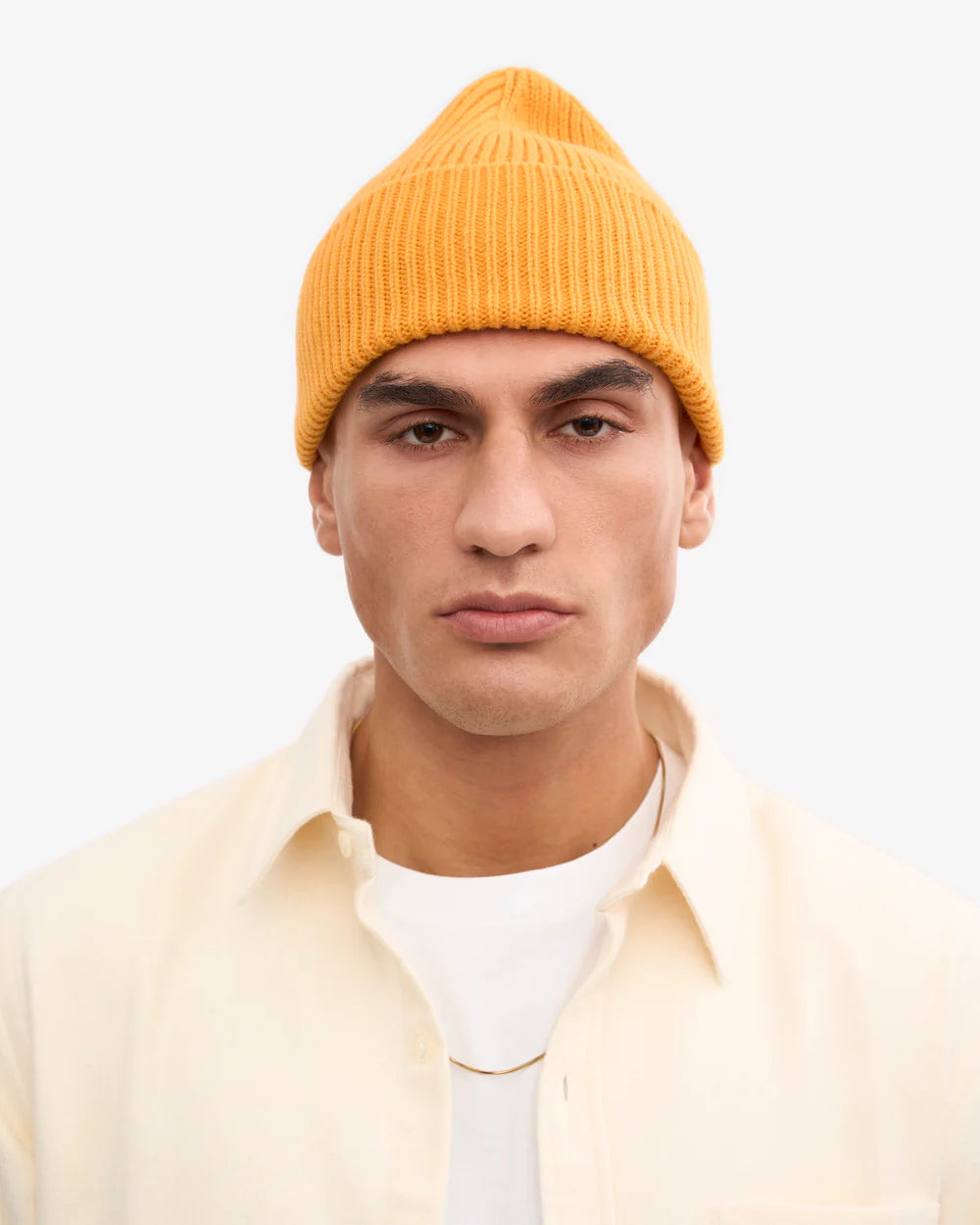 COLORFUL STANDARD Merino Wool Beanie in BURNED YELLOW