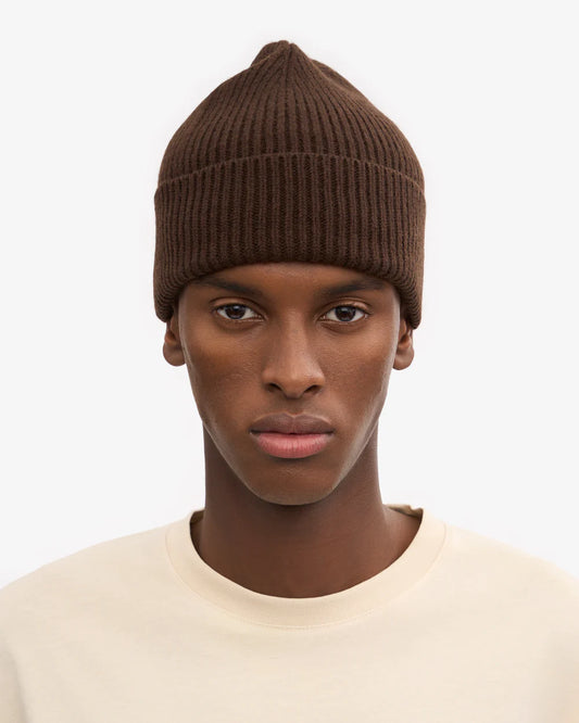 COLORFUL STANDARD Merino Wool Beanie in COFFEE BROWN