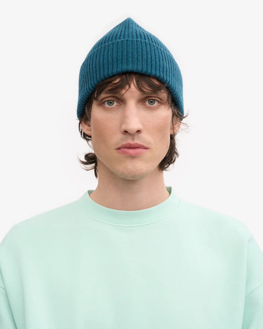 COLORFUL STANDARD Merino Wool Beanie in OCEAN GREEN