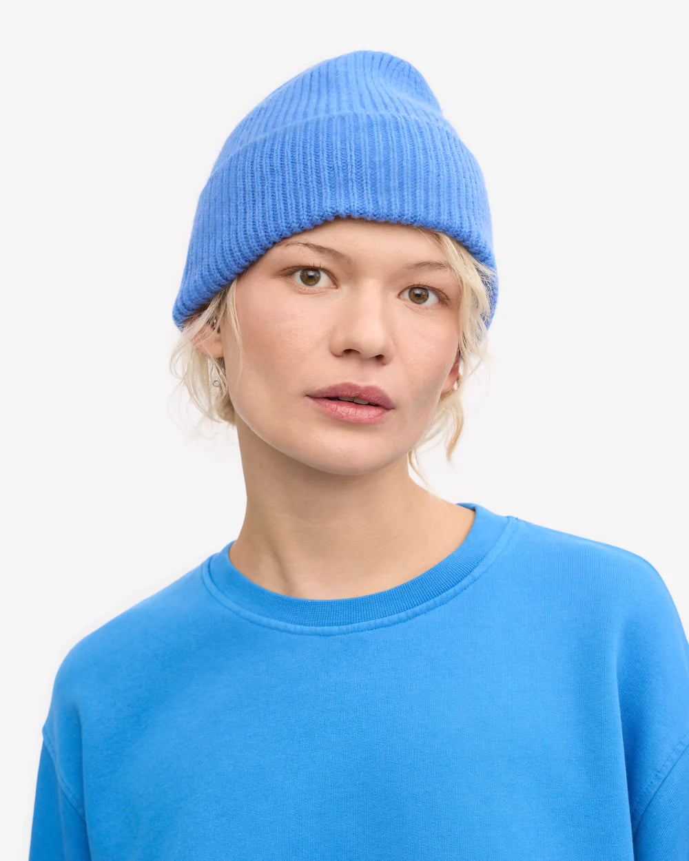 COLORFUL STANDARD Merino Wool Beanie in PACIFIC BLUE