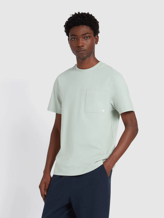 FARAH Stacy Pocket T-Shirt in GROVE GREEN