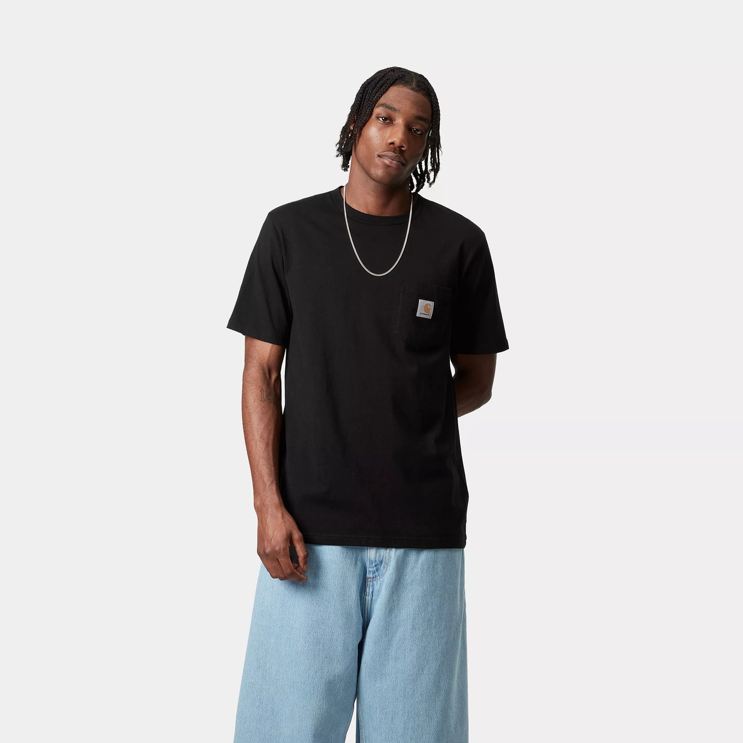CARHARTT Pocket T-Shirt in BLACK