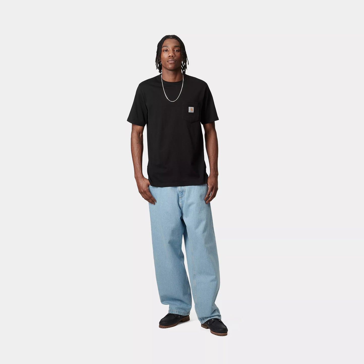 CARHARTT Pocket T-Shirt in BLACK