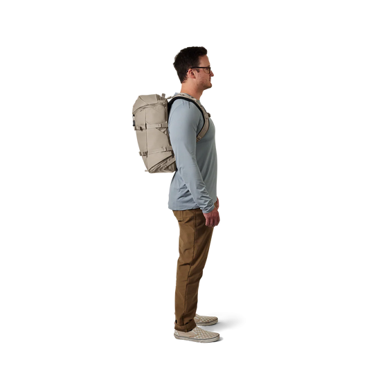 Man wearing a YETI Ranchero backpack
