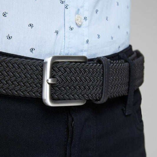 JACK & JONES Spring Woven Classic Belt in BLACK