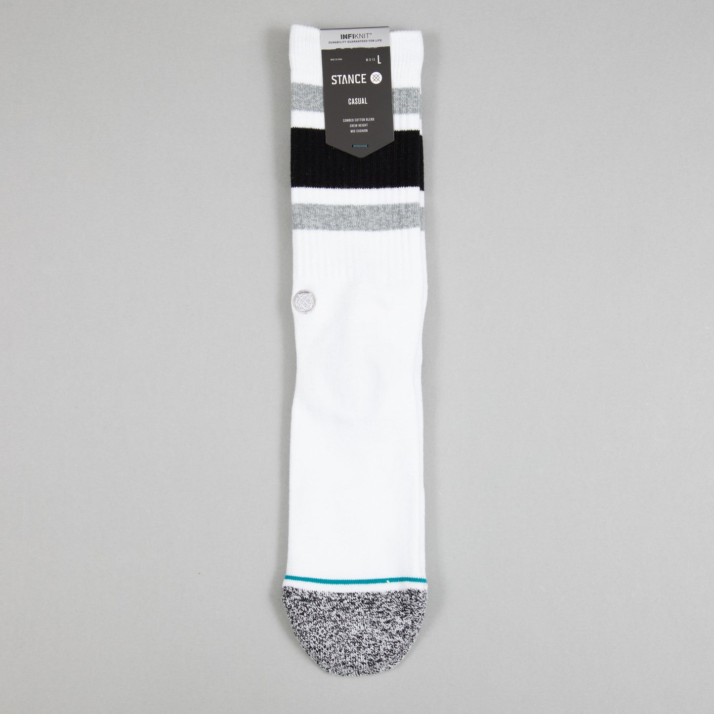 STANCE Boyd Staple Crew Socks in WHITE