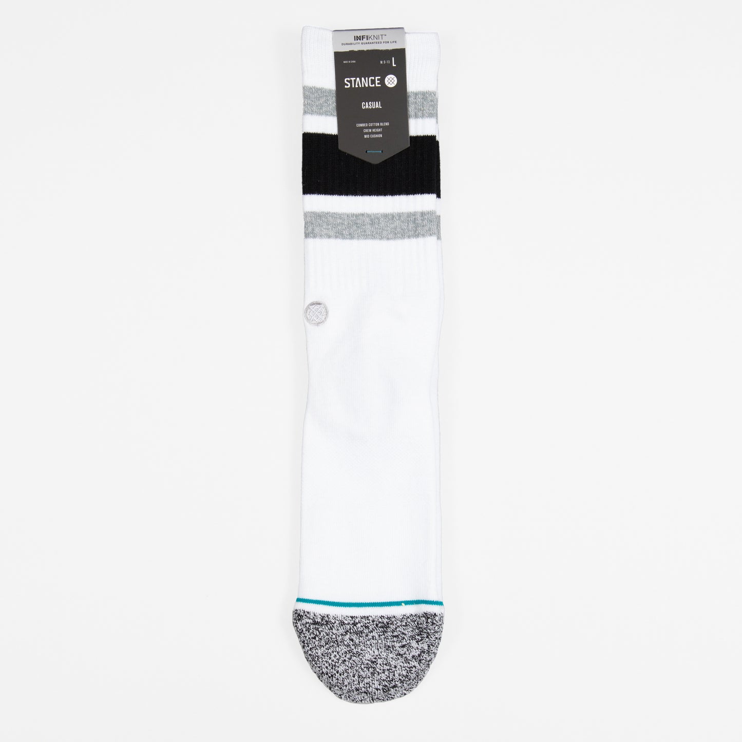STANCE Boyd Staple Crew Socks in WHITE
