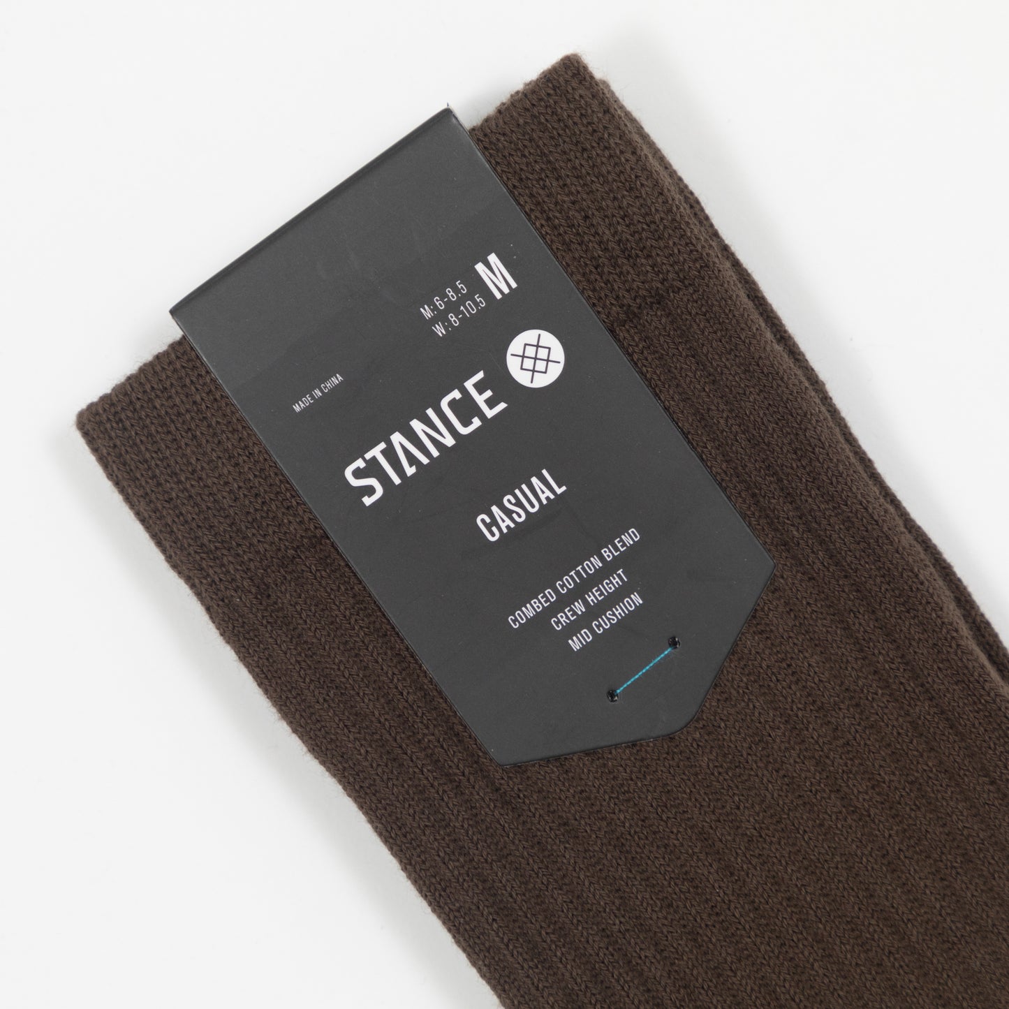 STANCE Icon Classic Crew Socks in BROWN