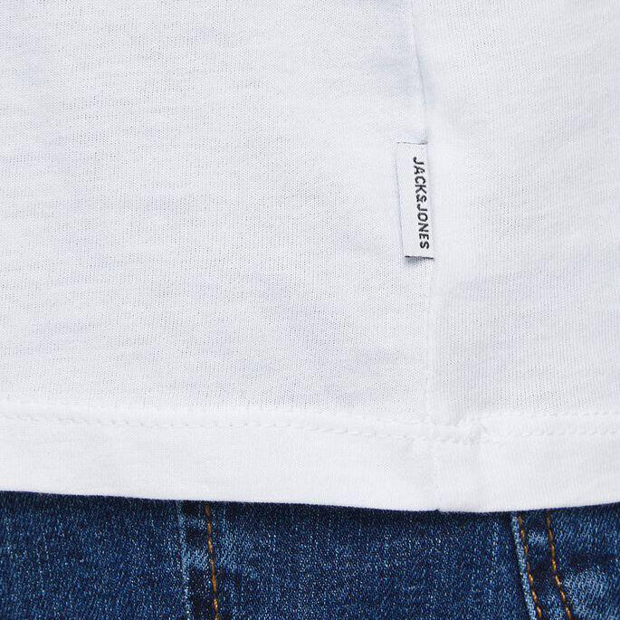 JACK & JONES Organic Cotton Basic T-Shirt in WHITE
